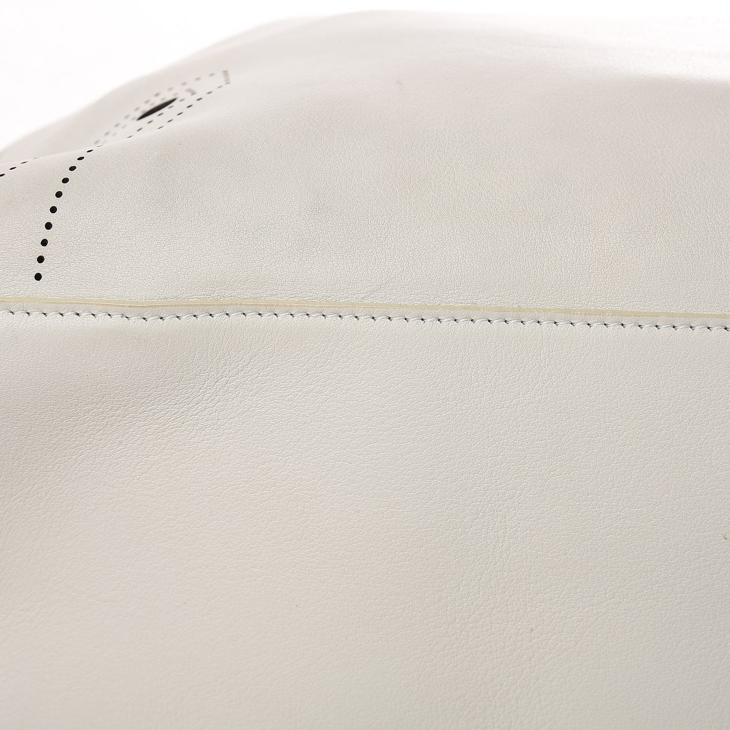 Veau Soyeux Bi-Color Perforated Blackout Hardware City White Black