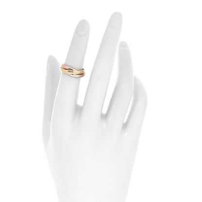 Cartier 18K Pink Yellow White Gold Small Trinity Ring 49 4.75 2 of 5