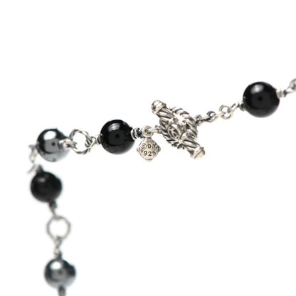 David Yurman Sterling Silver Black Onyx Hematite Bijoux Necklace 5 of 5