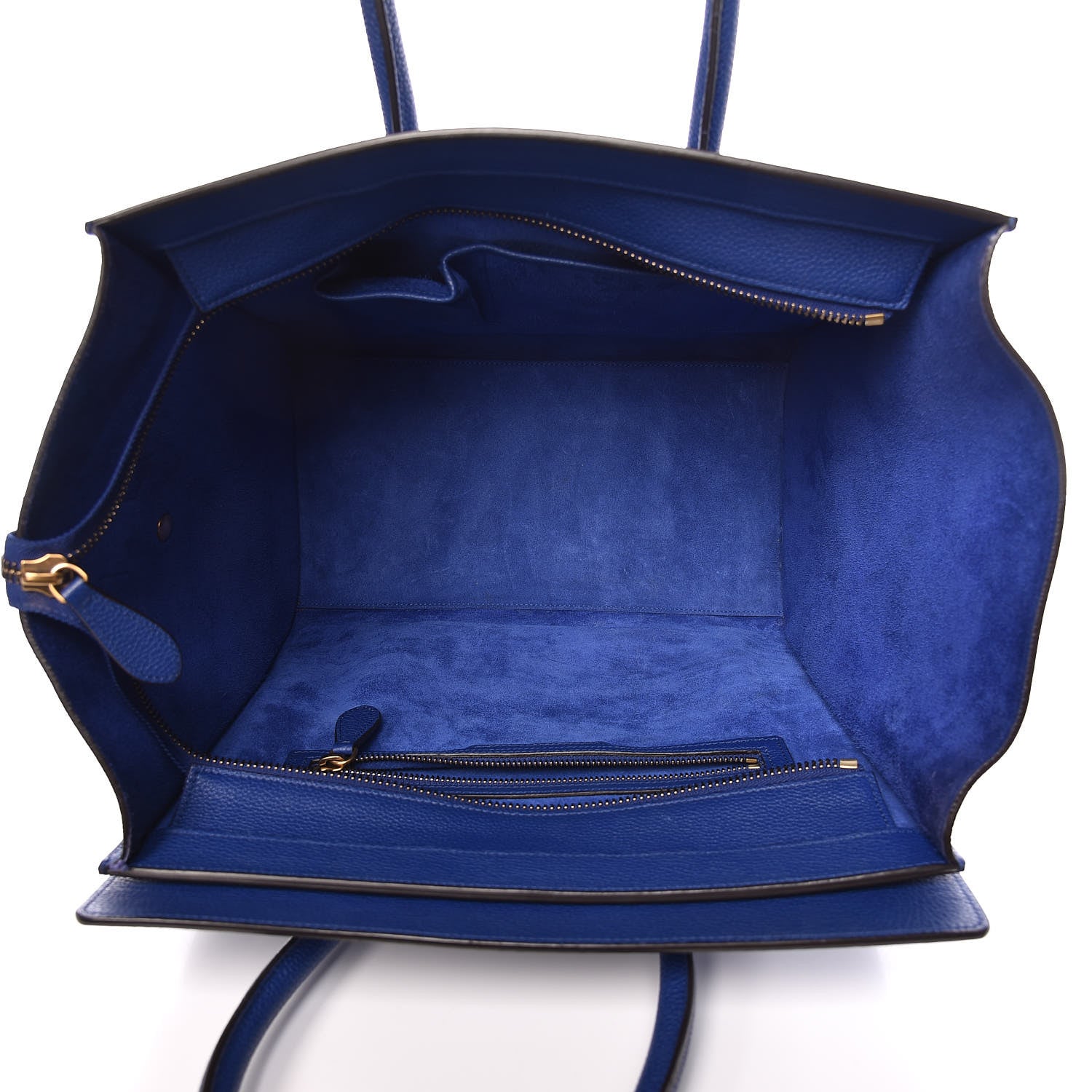 Celine Drummed Calfskin Mini Luggage Indigo 7 of 12