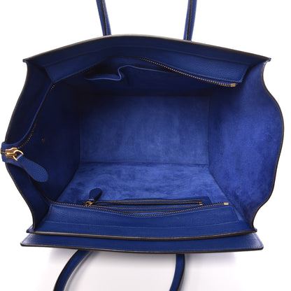 Celine Drummed Calfskin Mini Luggage Indigo 7 of 12