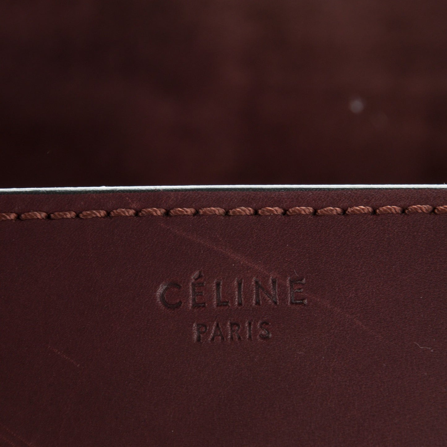 Natural Calfskin Medium Phantom Luggage Burgundy