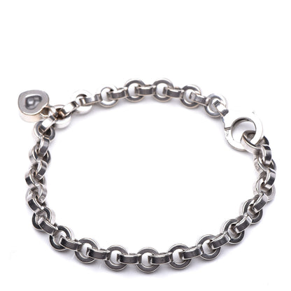Chopard 18K White Gold Happy Diamond Icons Heart Charm Bracelet 3 of 5