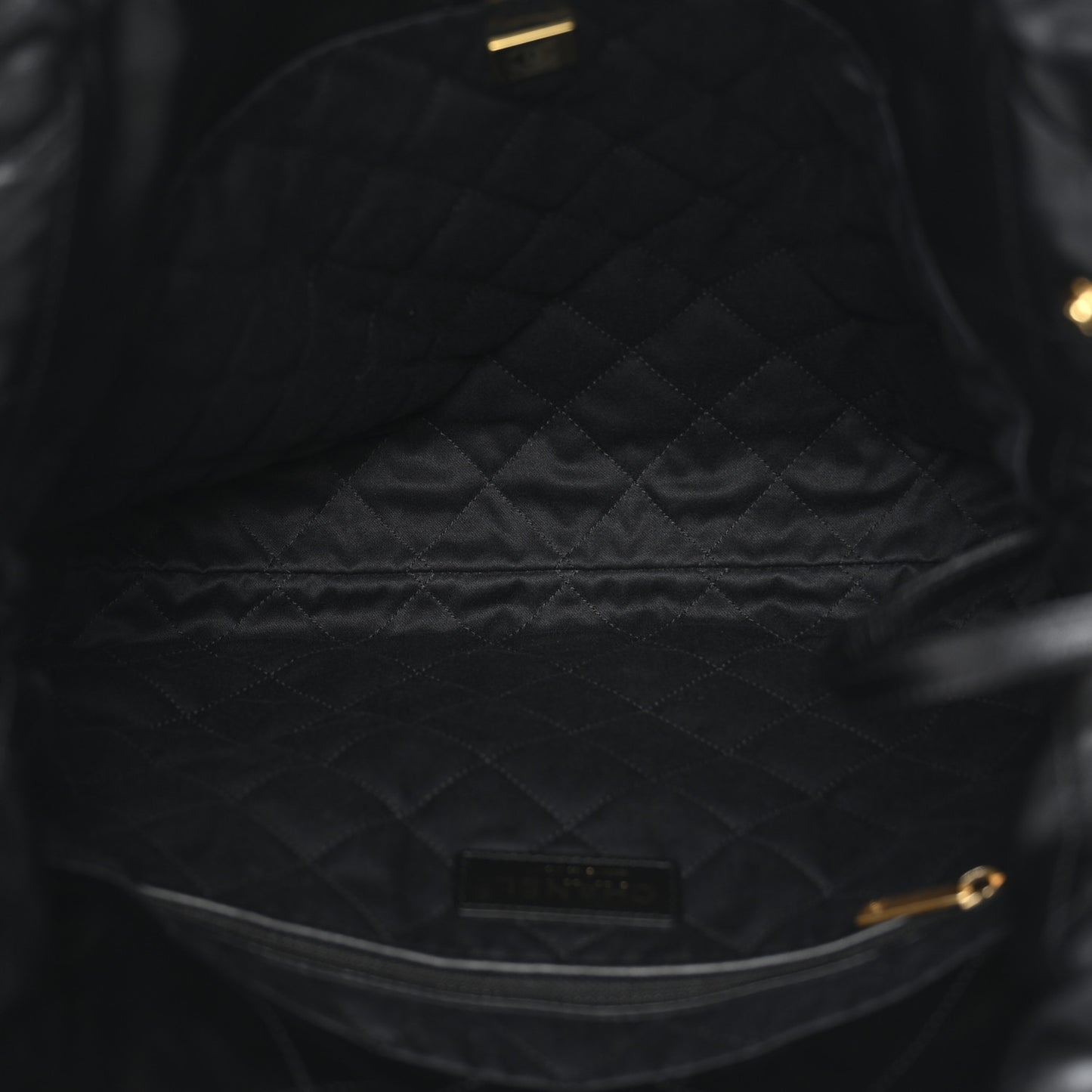 Shiny Calfskin Quilted Small Chanel 22 Black