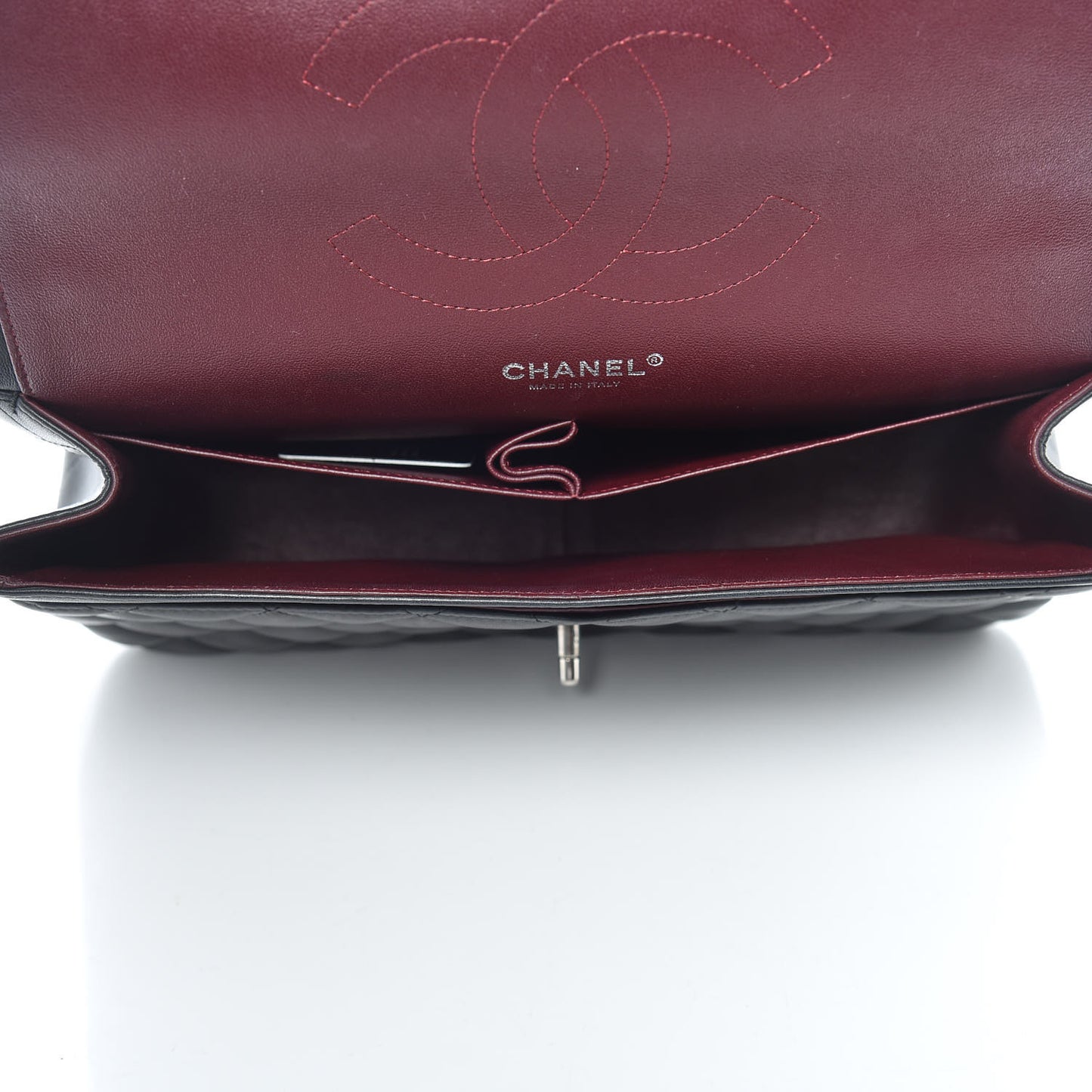 Lambskin Quilted Jumbo Double Flap Black