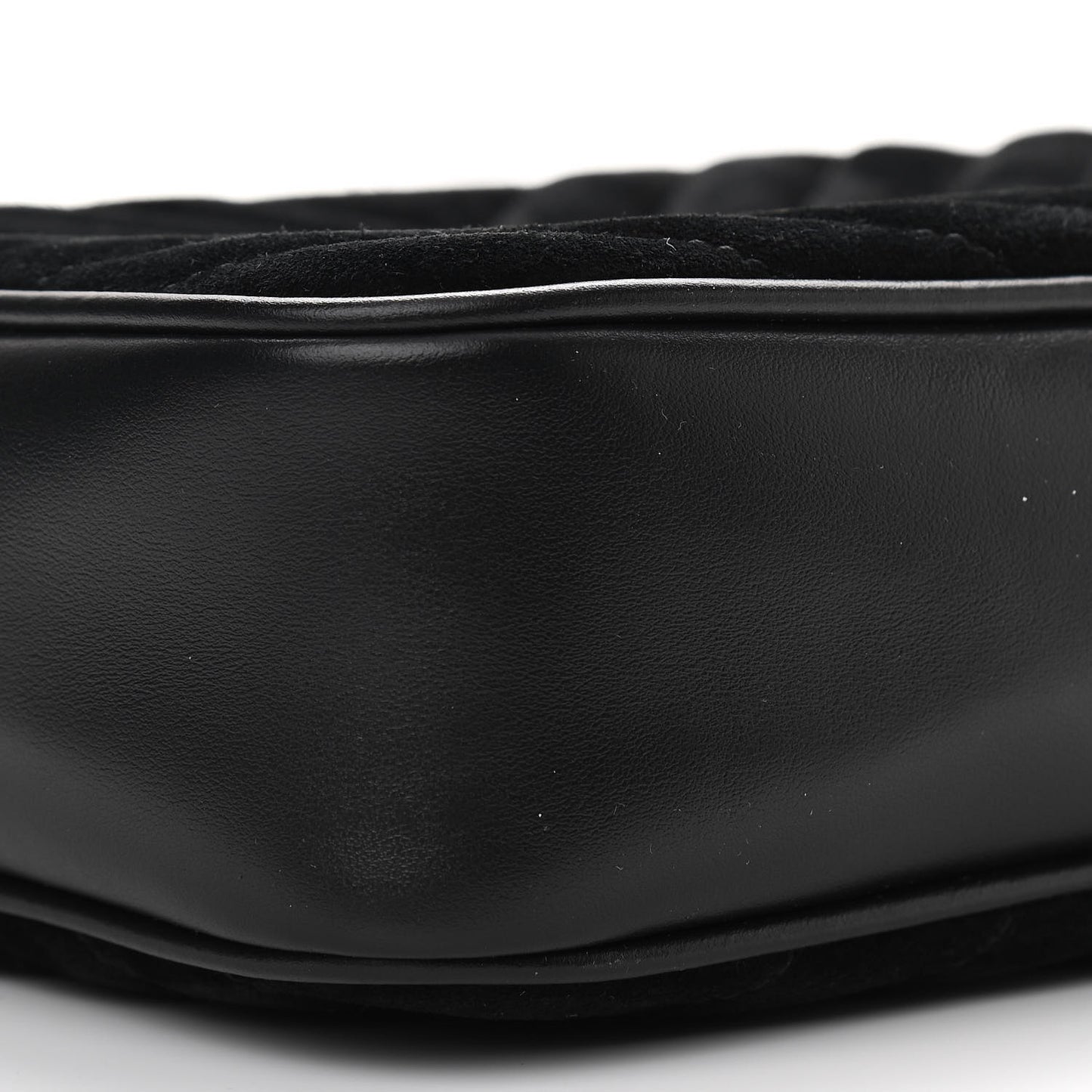 Suede Calfskin Monogram Lou Camera Bag Black