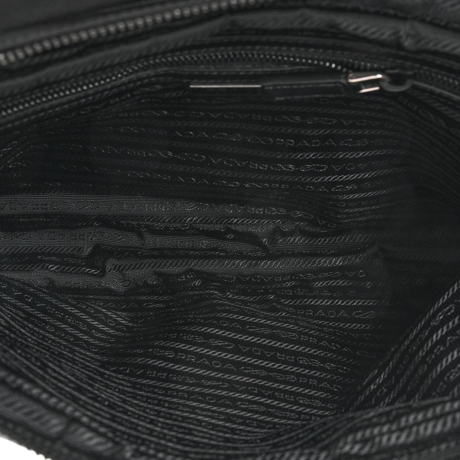 Prada Tessuto Nylon Saffiano Flap Messenger Bag Black 5 of 9