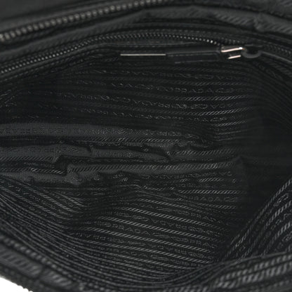 Prada Tessuto Nylon Saffiano Flap Messenger Bag Black 5 of 9