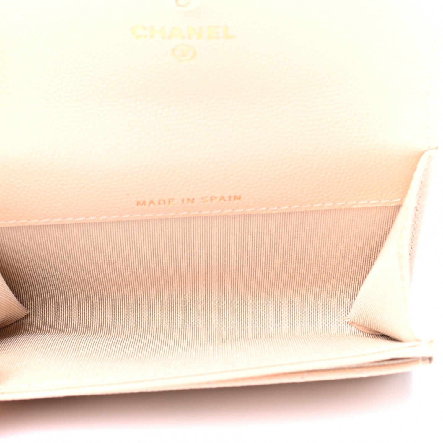 Chanel Caviar Pearl Quilted Coco Candy Flap Card Holder Beige 5 of 8