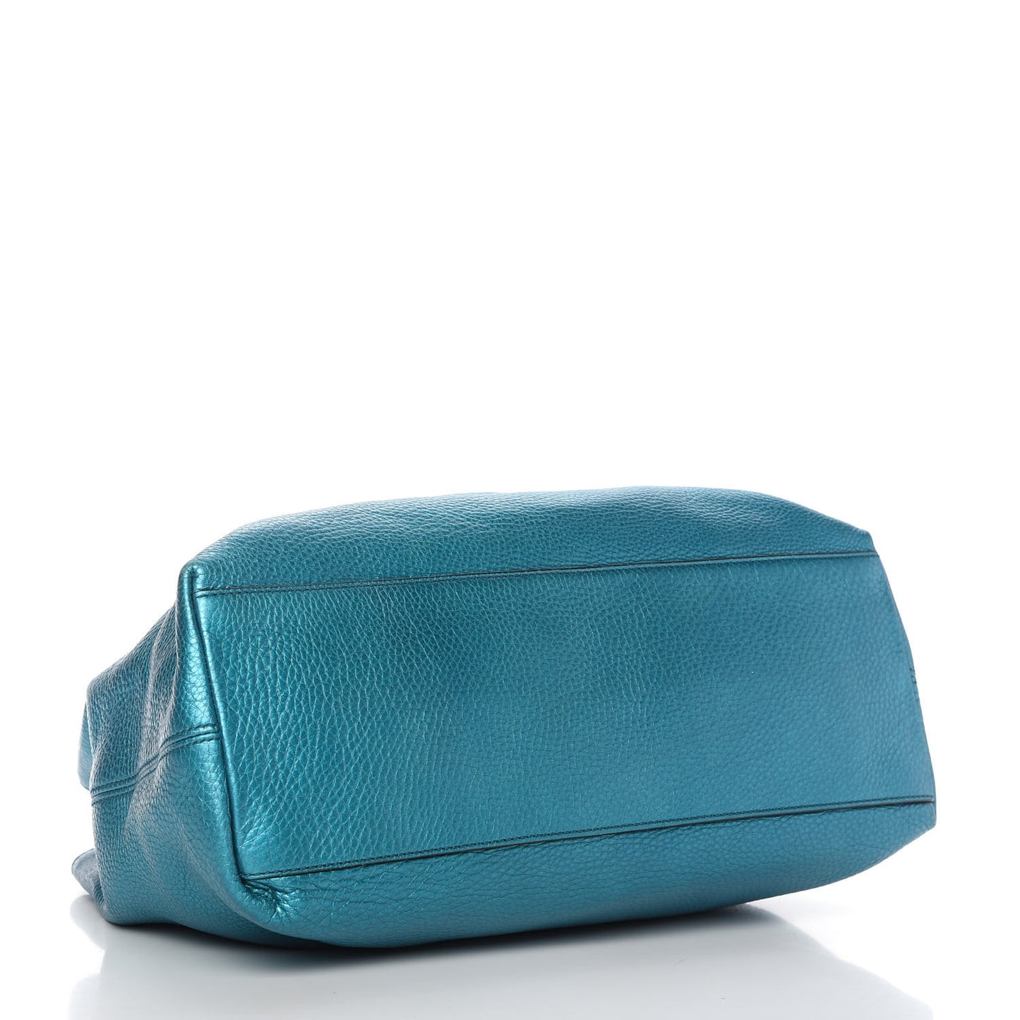Metallic Cellarius Calfskin Medium Soho Chain Shoulder Bag Deep Cobalt