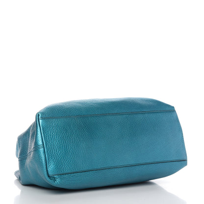 Gucci Metallic Cellarius Calfskin Medium Soho Chain Shoulder Bag Deep Cobalt 4 of 11