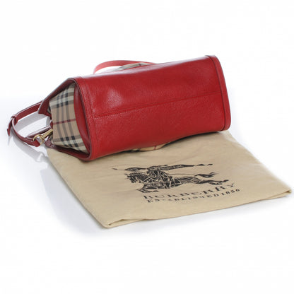 Burberry Haymarket Check Pilgrim Tote Red 4 of 10