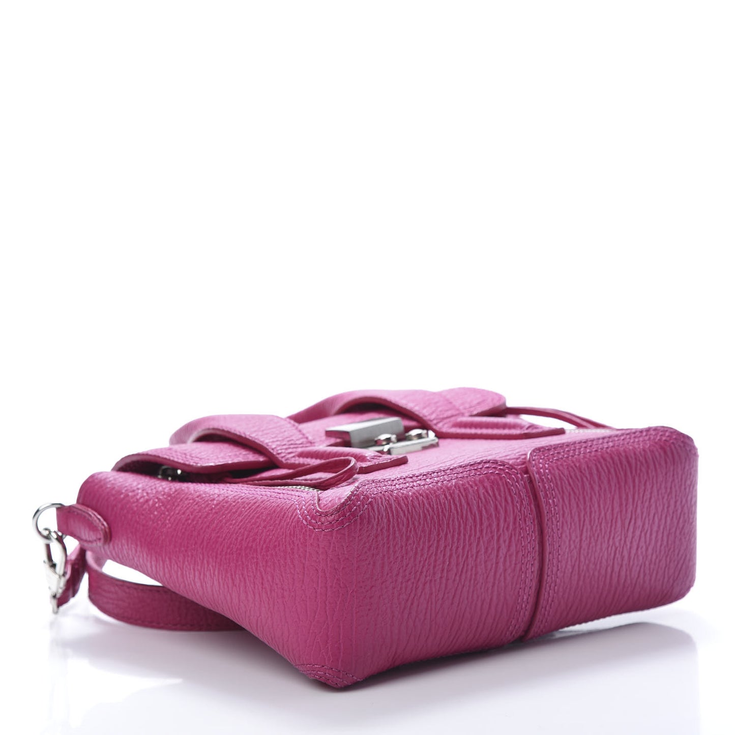 3.1 Textured Calfskin Mini Pashli Satchel Bright Fuchsia
