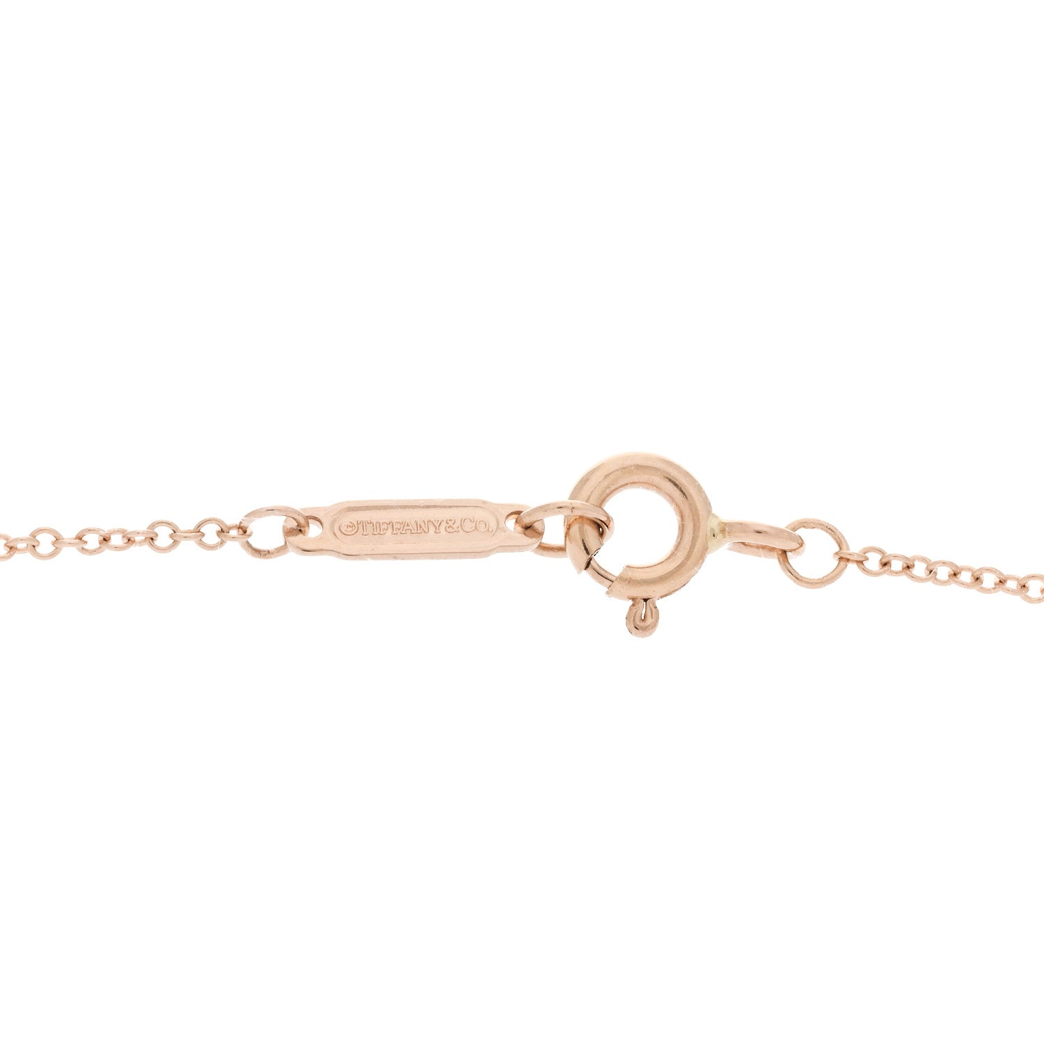 Tiffany 18K Rose Gold Diamond Graduated Drop Pendant Necklace 5 of 7