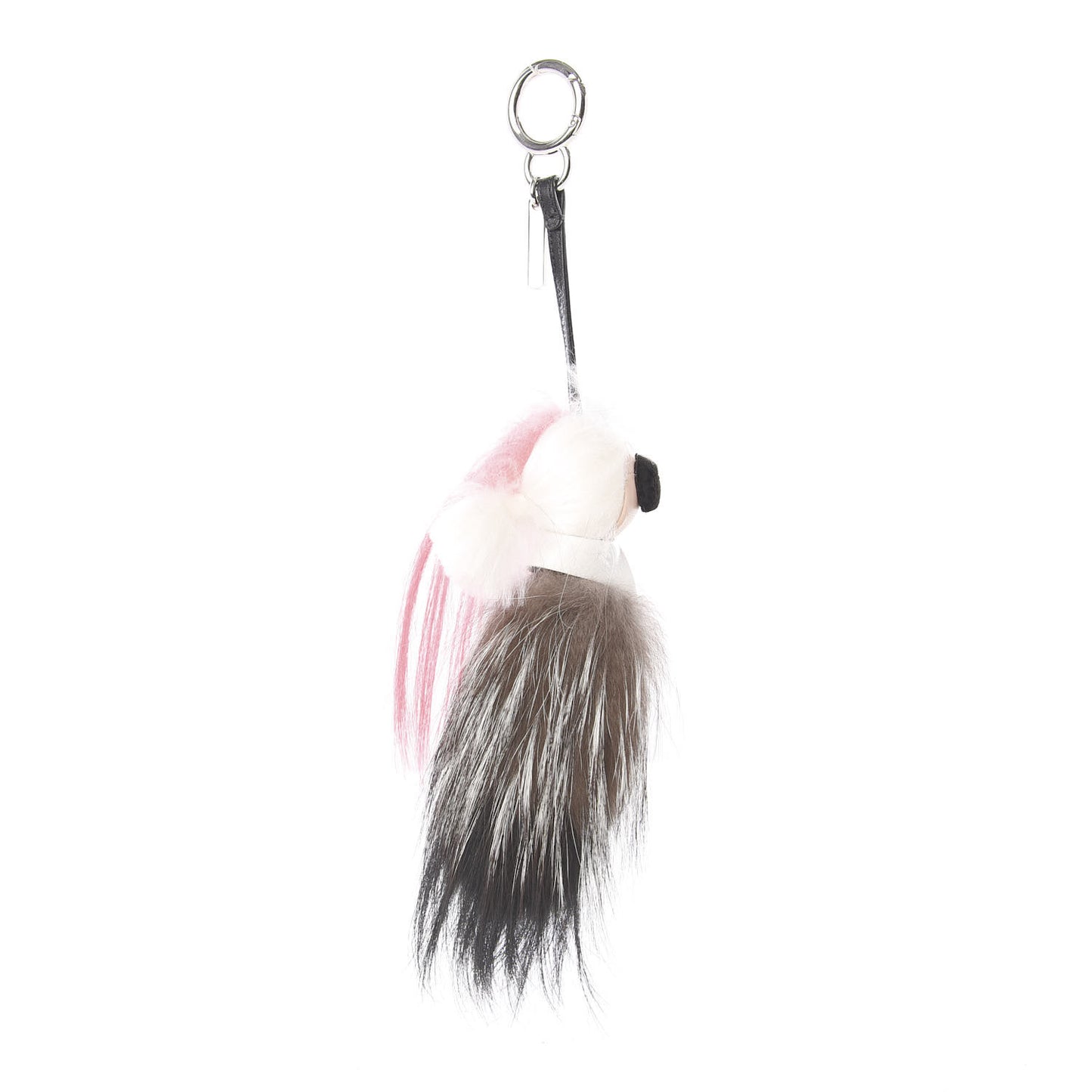 Mink Fox Goat Fur Mini Karlito Bag Charm Pink