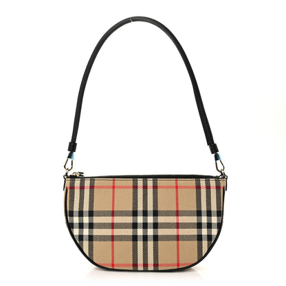 Burberry Vintage Check Calfskin Olympia Slim Pouch Archive Beige 1 of 10
