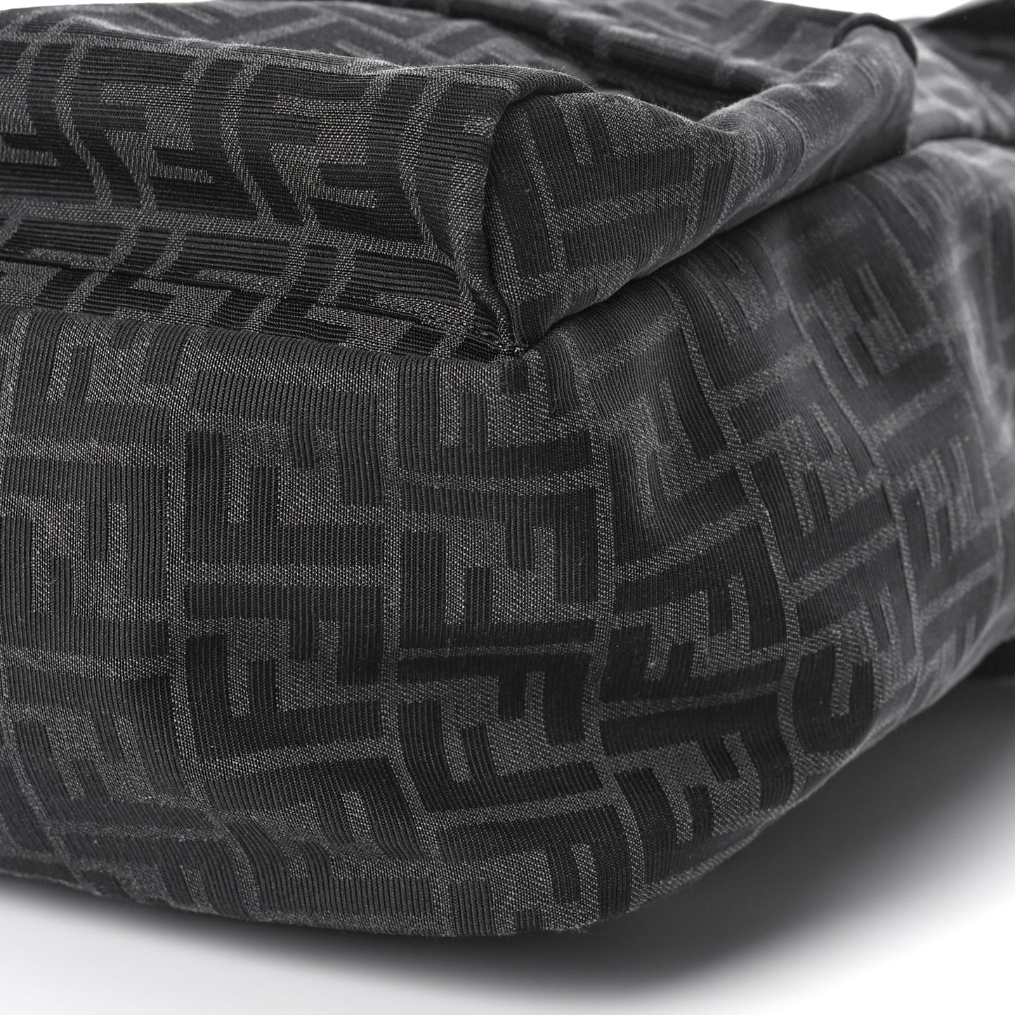 Recycled Fabric Jacquard Vitello Astro FF 1974 Medium Fendiness Backpack Asfalto Black