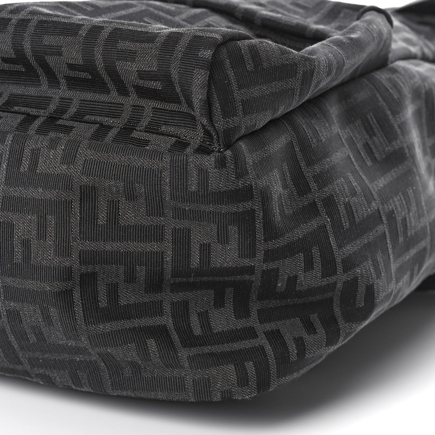 Fendi Recycled Fabric Jacquard Vitello Astro FF 1974 Medium Fendiness Backpack Asfalto Black 8 of 8
