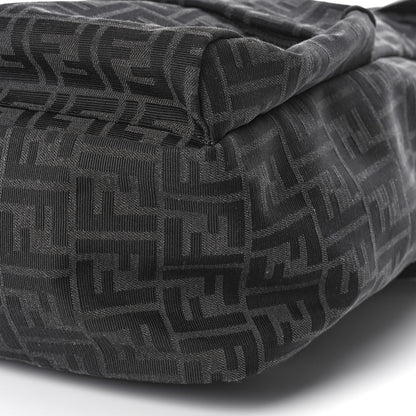 Fendi Recycled Fabric Jacquard Vitello Astro FF 1974 Medium Fendiness Backpack Asfalto Black 8 of 8