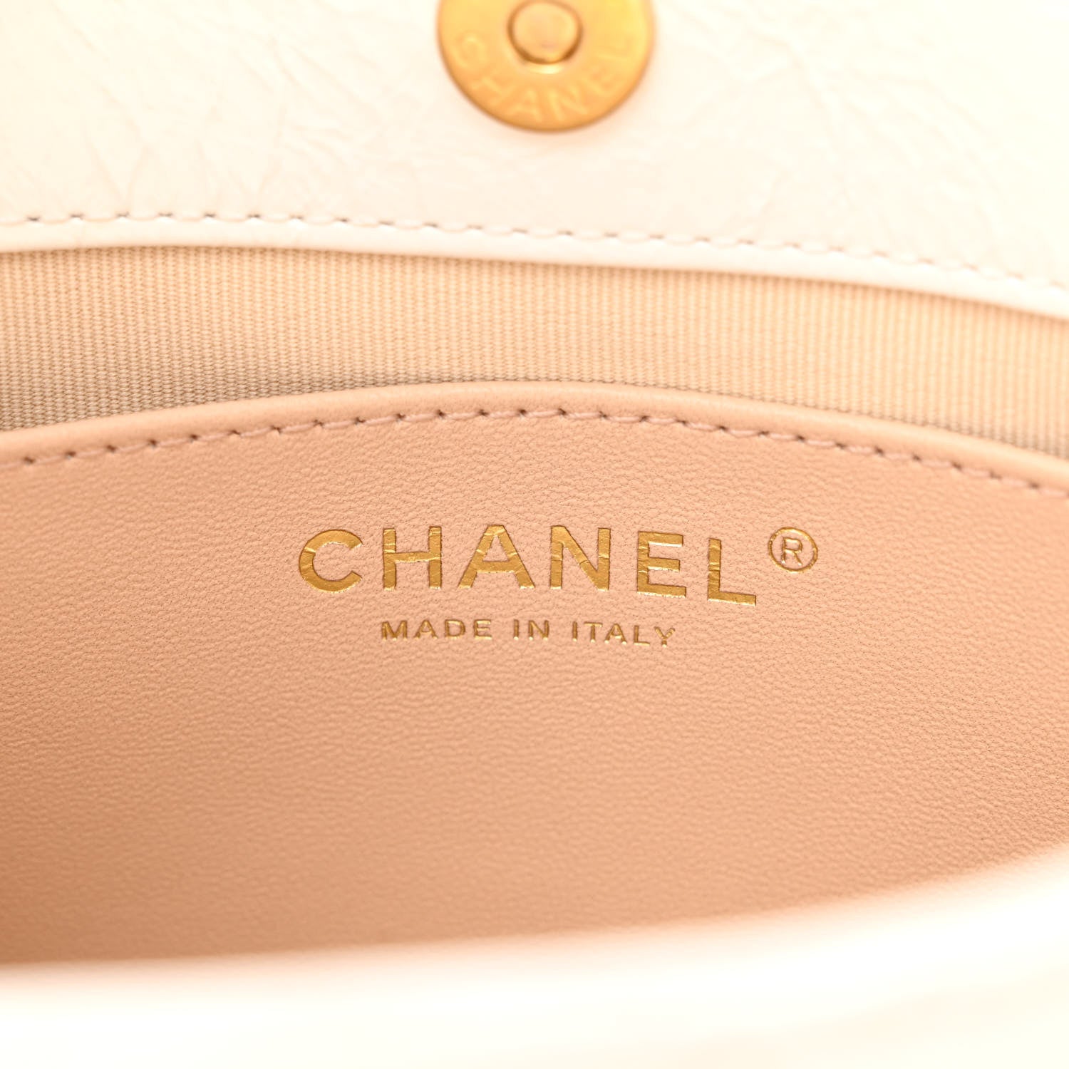 Chanel Shiny Crumpled Calfskin Quilted Small Wavy CC Hobo White 6 of 11