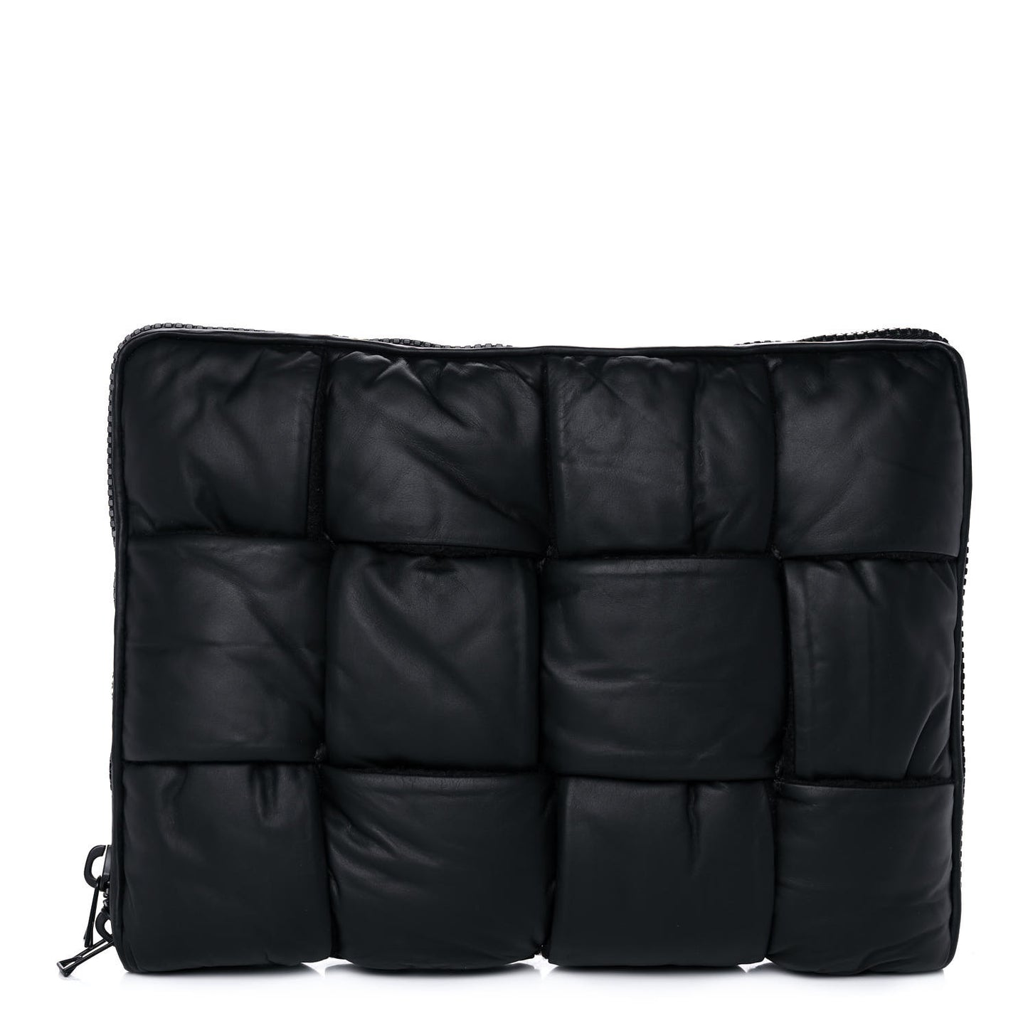 Calfskin Maxi Intrecciato Puffy Laptop Pouch Camping