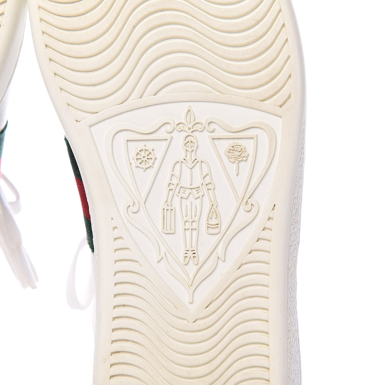 Gucci Calfskin Web Heart Embroidered Womens Ace Sneakers 37 White 8 of 13