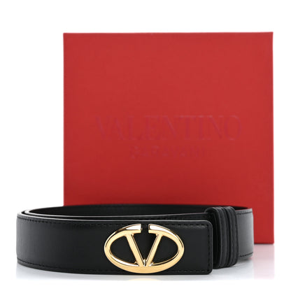 Valentino Garavani Calfskin VLogo The Bold Edition Belt 70 28 Black 5 of 5