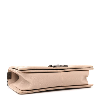 Chanel Caviar Quilted Medium Boy Flap Beige 4 of 12