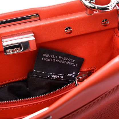 Fendi Nappa Mini Peekaboo Iconic Satchel Papavero 6 of 11