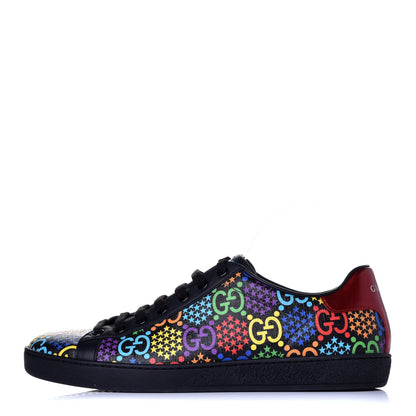 Gucci GG Supreme Monogram Psychedelic Ace Sneakers 41 Black Multicolor 1 of 8