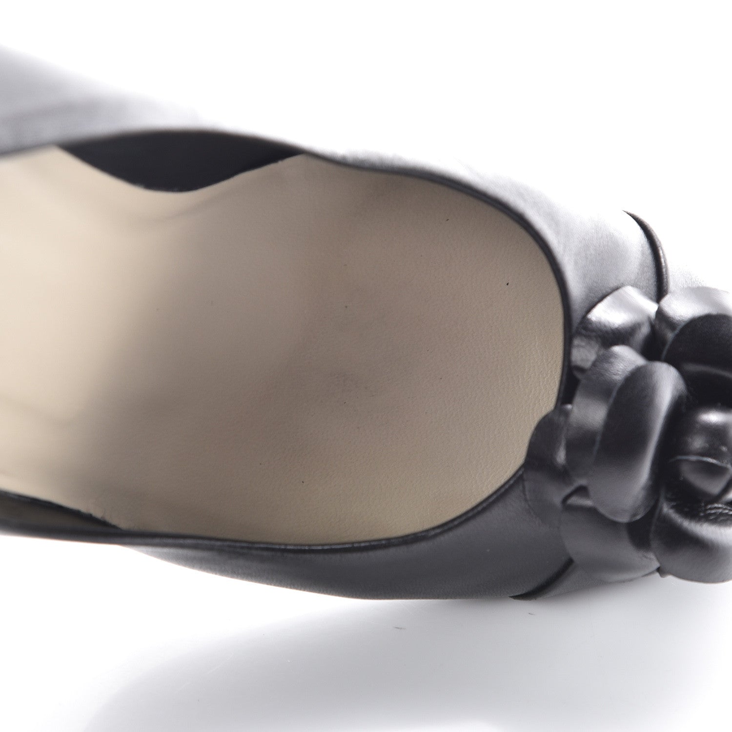 Chanel Lambskin Camellia Pumps 39.5 Black 12 of 15