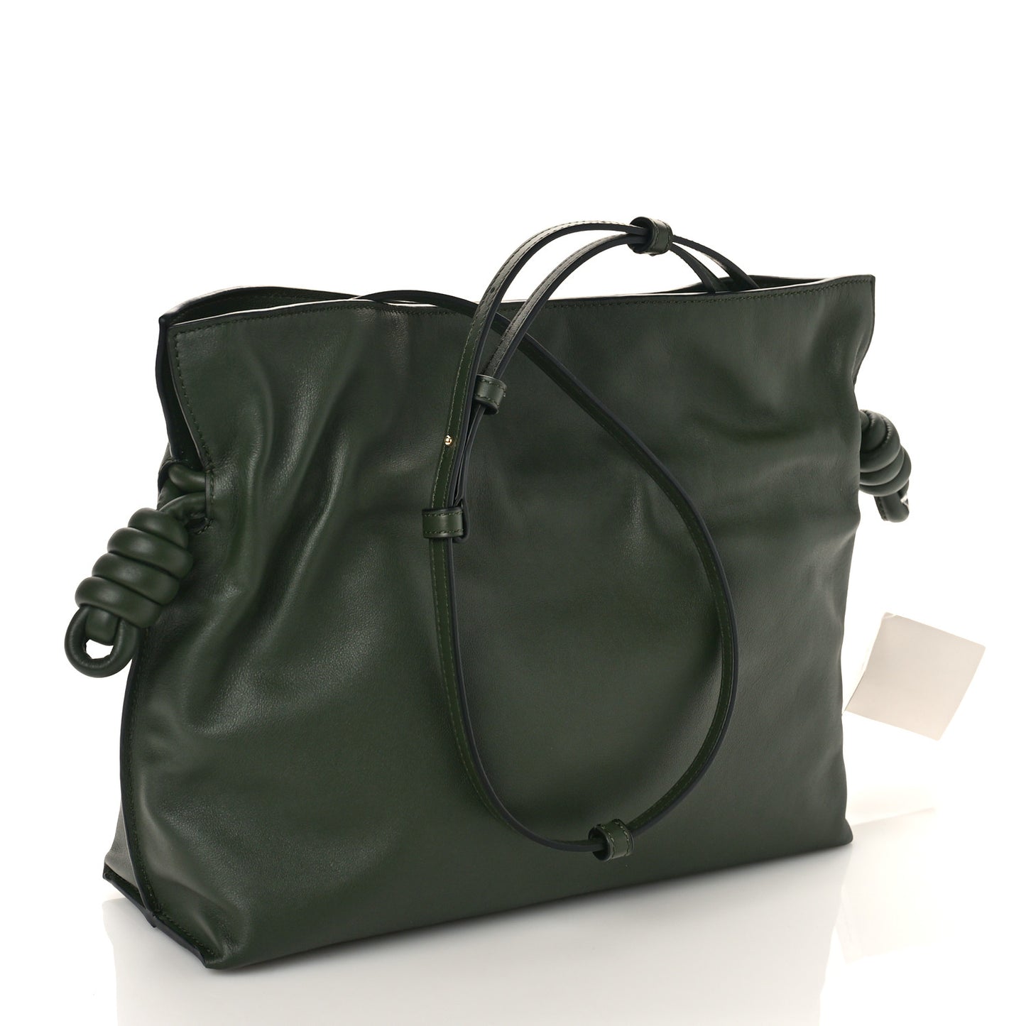 Nappa Flamenco Knot Clutch Vintage Khaki