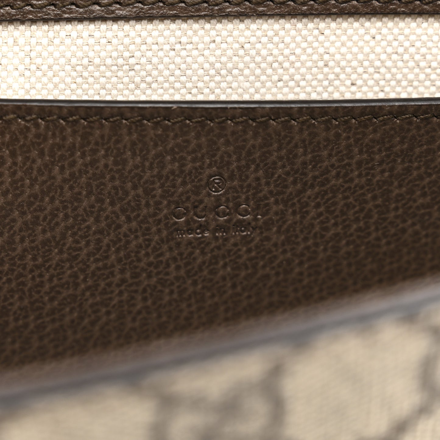 GG Supreme Monogram Textured Dollar Calfskin Web Mini Ophidia Envelope Shoulder Bag Beige Ebony New Acero