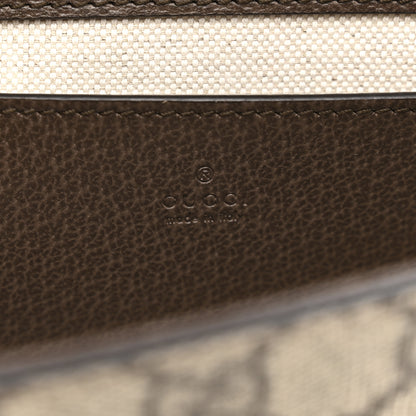 Gucci GG Supreme Monogram Textured Dollar Calfskin Web Mini Ophidia Envelope Shoulder Bag Beige Ebony New Acero 7 of 11