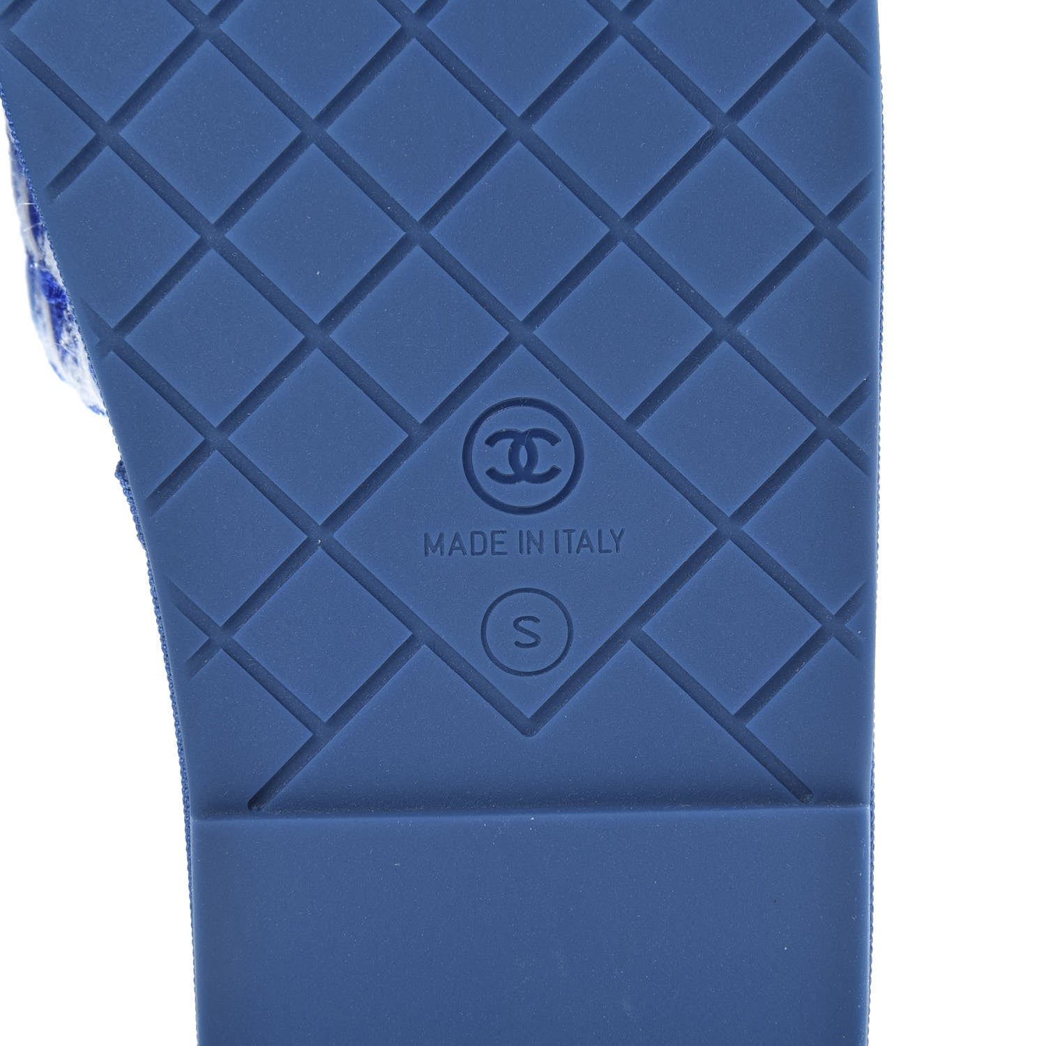 Chanel Tweed CC Flat Mules S Blue 6 of 8