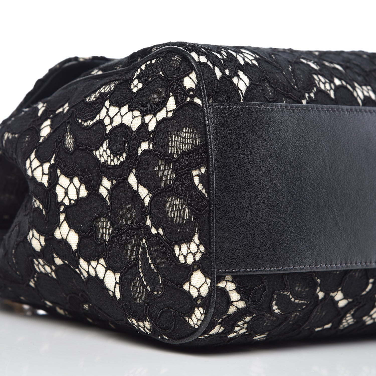 Dolce & Gabbana Calfskin Lace Large Miss Sicily Satchel Black 8 of 9