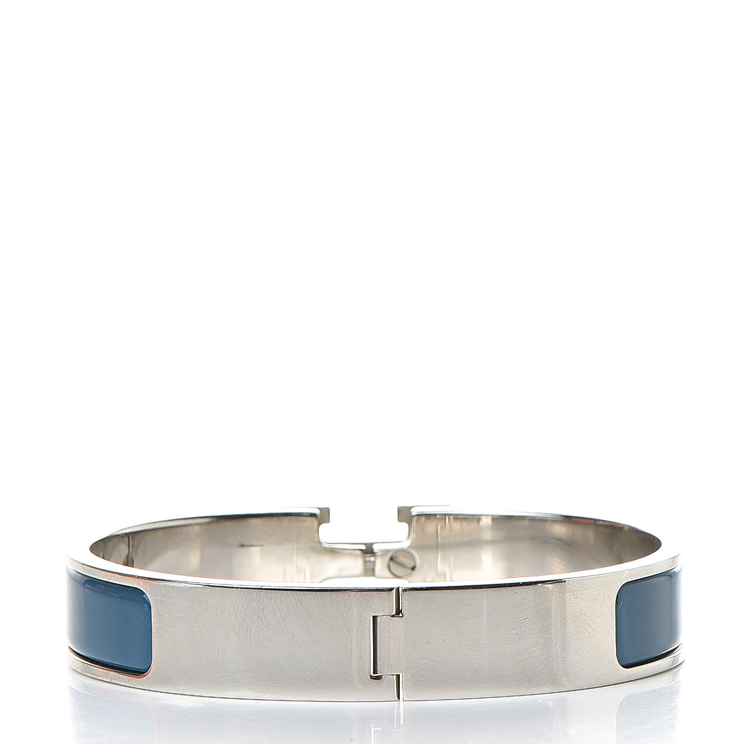Hermes Enamel Narrow Clic Clac H Bracelet GM Bleu Indien 3 of 5