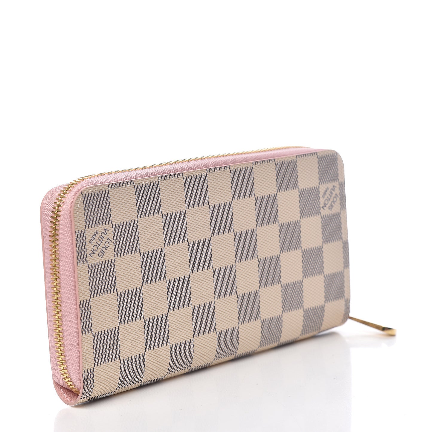 Damier Azur Zippy Wallet Rose Ballerine