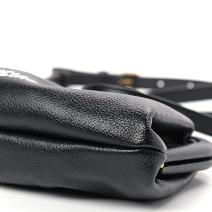 Balenciaga Grained Calfskin Logo Cloud Clutch XS Black 6 of 8