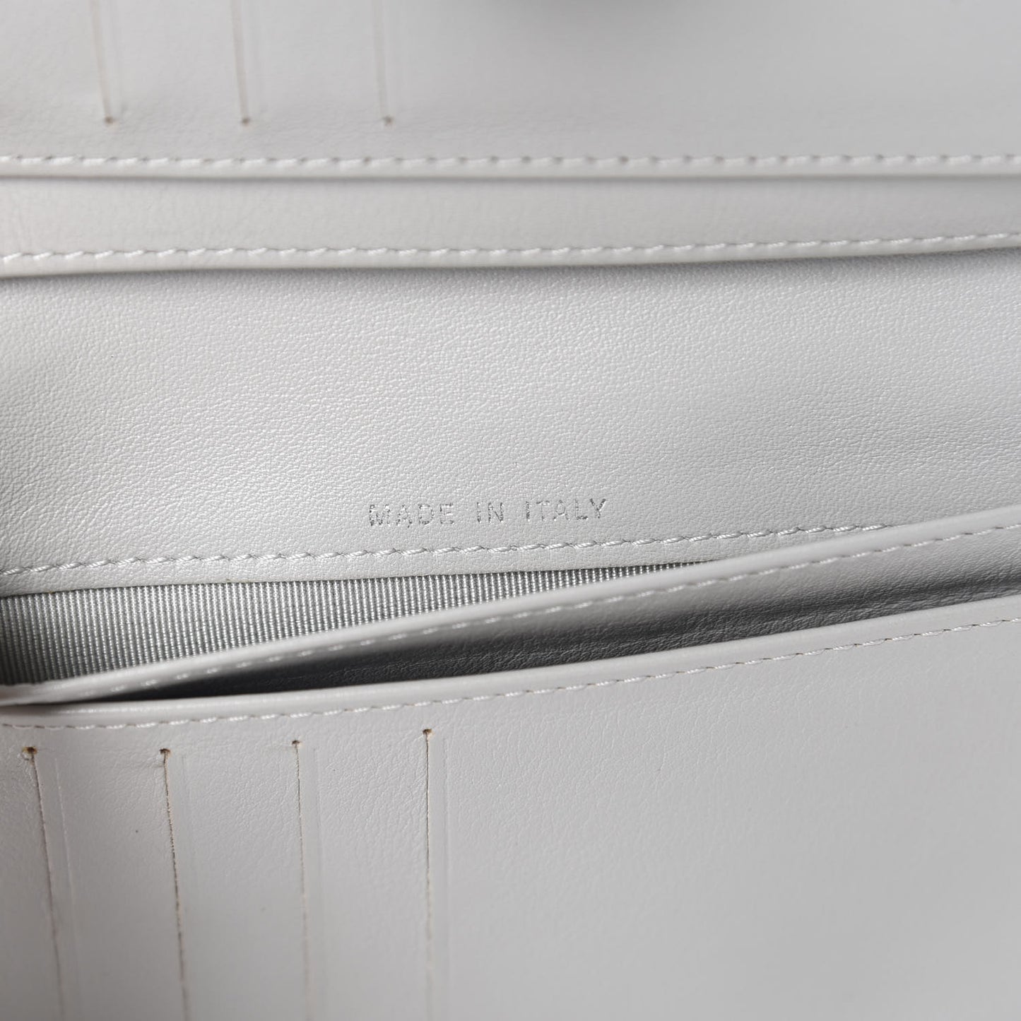 Caviar Quilted CC French Wallet Light Gray