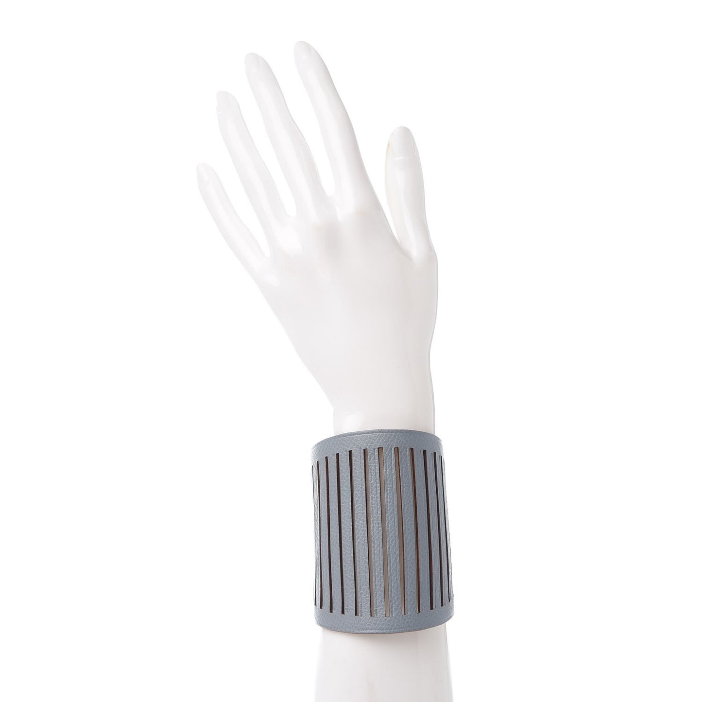 Epsom Petit H Ajoure Reversible Cuff Chocolate Gris Mouette
