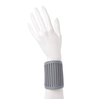 Hermes Epsom Petit H Ajoure Reversible Cuff Chocolate Gris Mouette 2 of 7