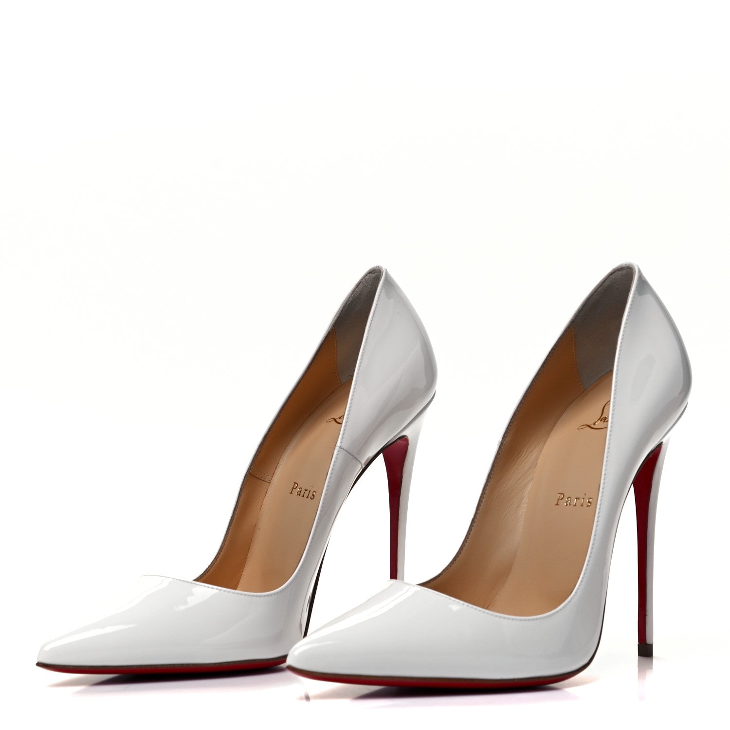 Christian Louboutin Patent So Kate 120 Pumps 38.5 White 3 of 8
