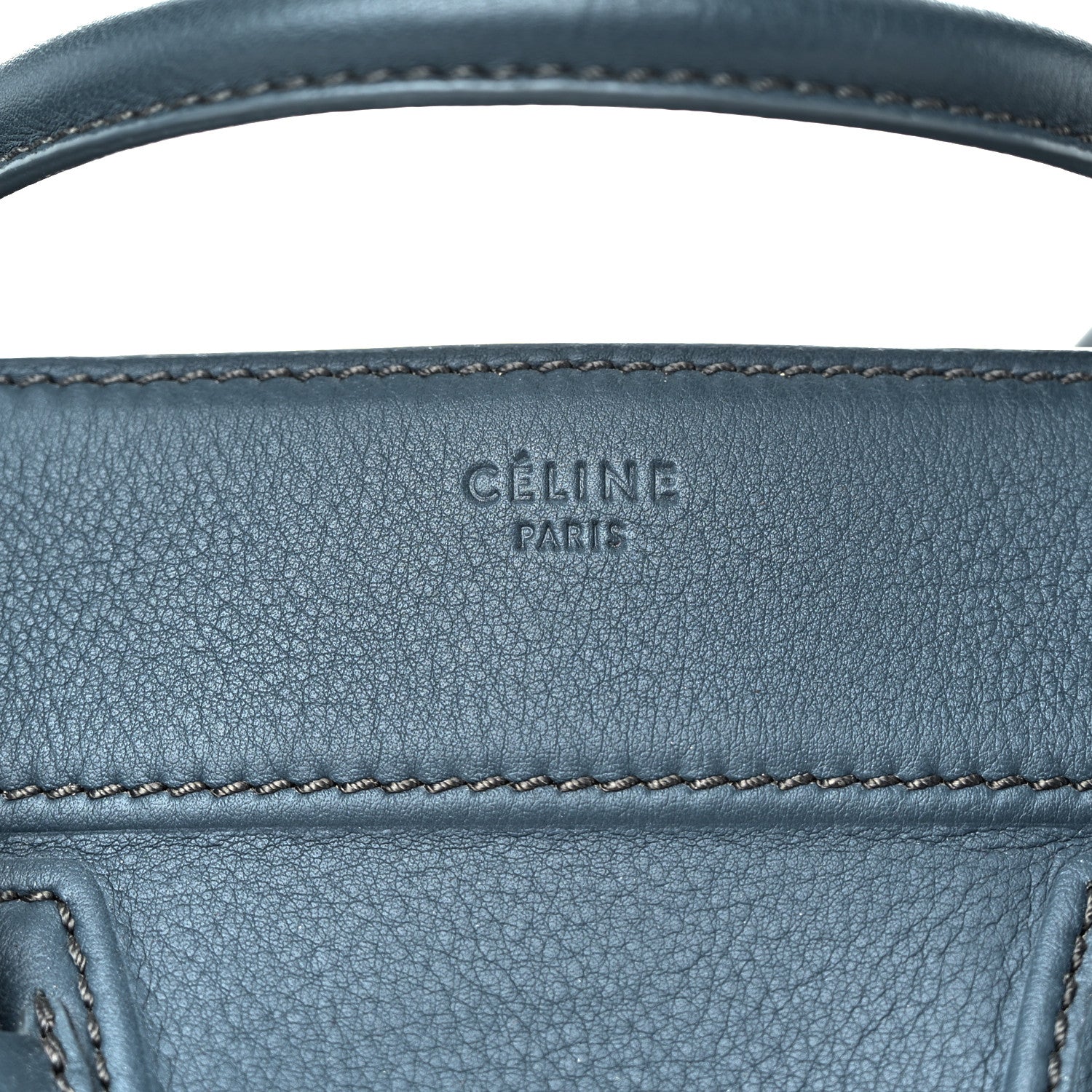 Celine Supple Calfskin Medium Phantom Luggage Blue 6 of 11