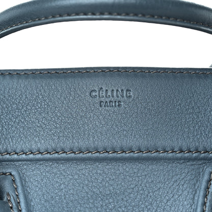 Celine Supple Calfskin Medium Phantom Luggage Blue 6 of 11