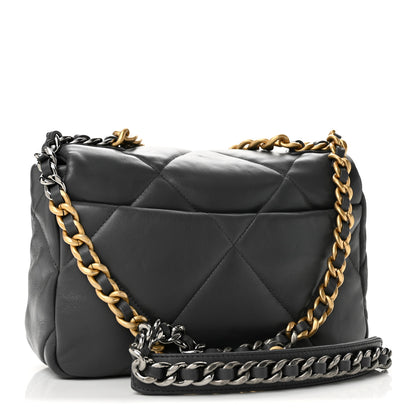 Chanel Lambskin Quilted Medium Chanel 19 Flap Dark Grey 3 of 10