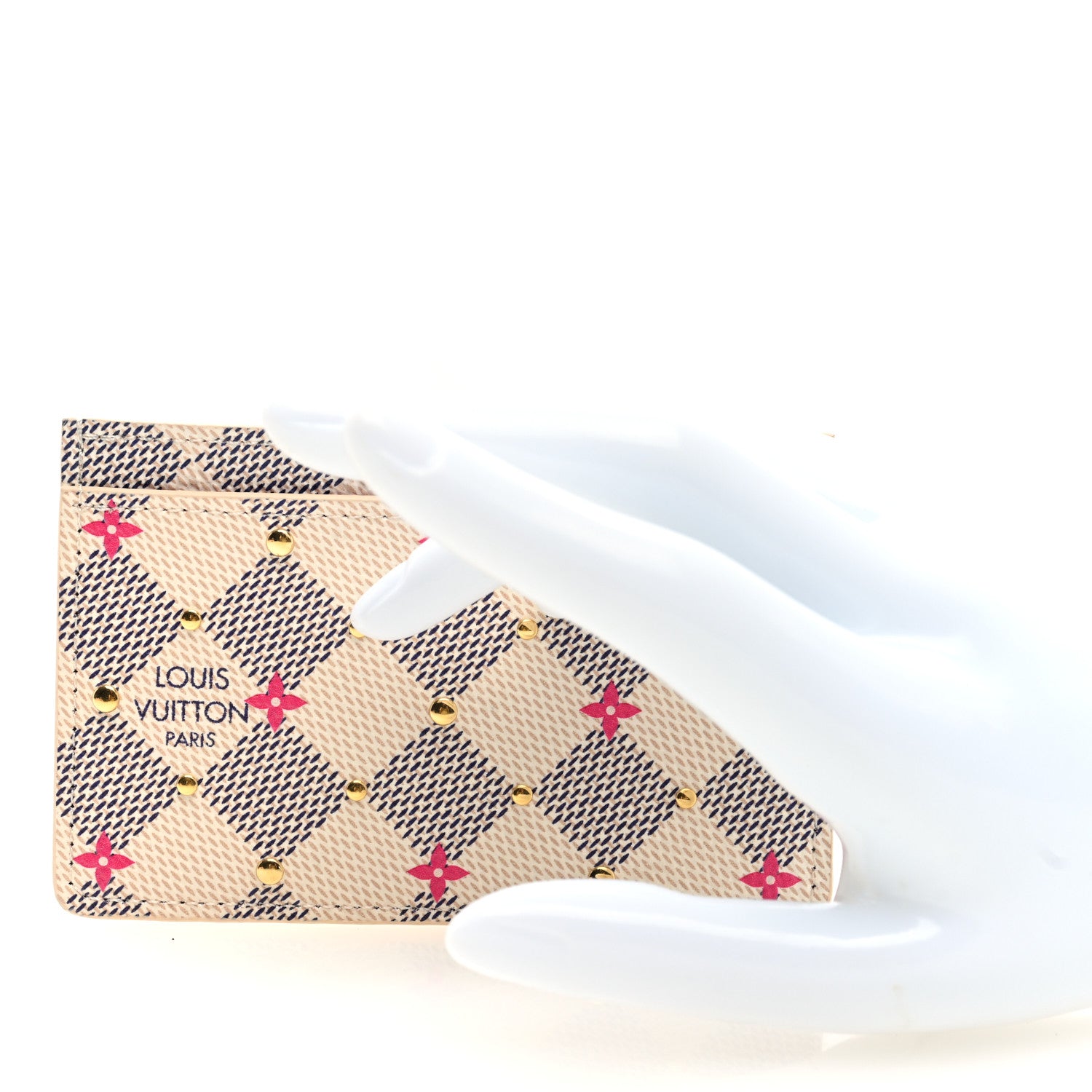 Louis Vuitton Damier Azur Studded Card Holder 2 of 7