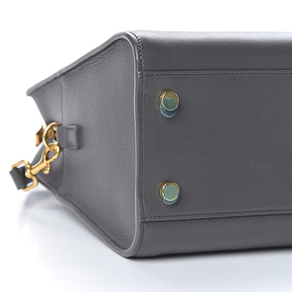 Saint Laurent Calfskin Small Monogram Cabas Grey 7 of 10