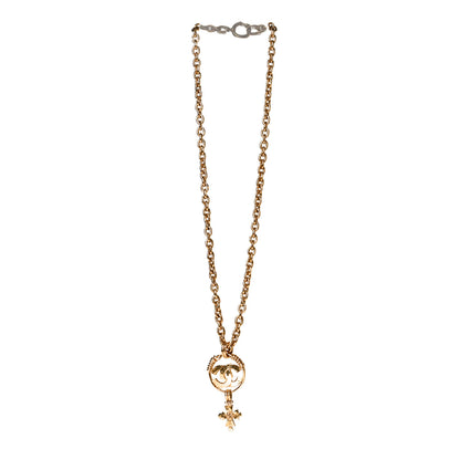 Chanel Chain CC Cross Necklace Gold 1 of 3