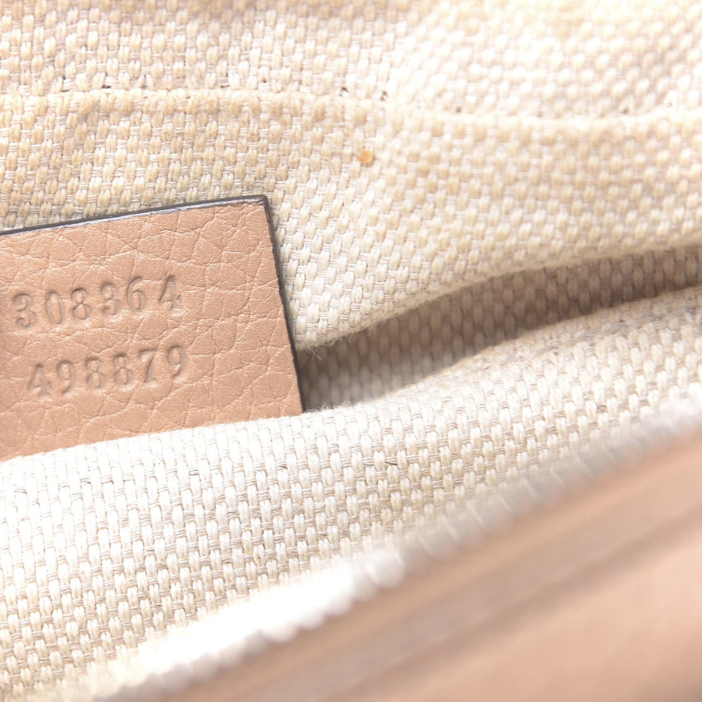 Pebbled Calfskin Small Soho Disco Bag Rose Beige